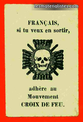 Un tract des "Croix-de-feu"