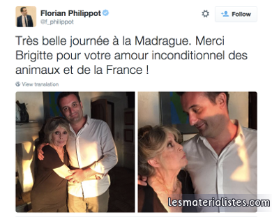 Brigitte Bardot et Florian Philippot du Front National