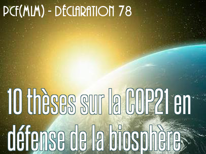 10 thèses sur la COP 21