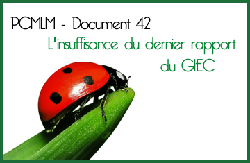 Lien vers la déclaration 42 : L'insuffisance du dernier rapport du GIEC