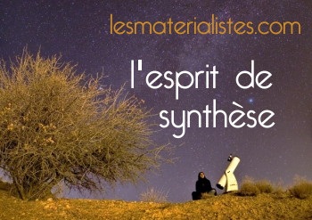 Lien vers l'article : lesmaterialistes.com et l'esprit de synthèse