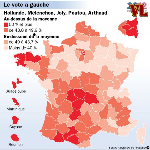 la gauche a une implantation totalement symétrique à celle de Marine Le Pen